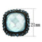 Stud Earrings VL065 Black - Brass Earrings with Synthetic in Sea Blue