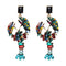 Summer Exaggerated Lobster Shaped Women Crystal Earrings