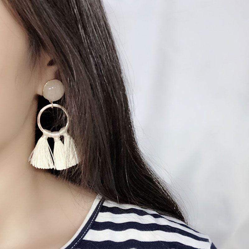 Tassel Design Women Long Type Earrings Jewelry
