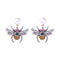 Unique Bee Design Women Imitation Pearl Rhinestone Stud Earrings