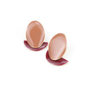 Unique Contrast Color Enameled Women French Style Stud Earrings