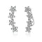Unique Zircon Decoration Flowers Sterling Silver Stud Earrings
