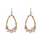 Silver Earrings Vintage Baroque Style Women Hollow Drop Shape Pearl Earrings TIY