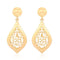 Silver Earrings Vintage Carving Hollow Design Drop Shape Alloy Earrings TIY