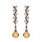Silver Earrings Vintage Flower Pattern Drop Shape Crystal Drop Earrings TIY
