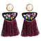 Silver Earrings Vintage Style Exaggerated Bohemian Tassel Earrings TIY