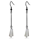 Wedding Earrings TK2381 Black - Stainless Steel Earrings with Synthetic