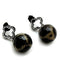 Wedding Earrings TK2384 Black - Stainless Steel Earrings with Synthetic