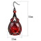 Wedding Earrings TK2531 Black - Stainless Steel Earrings with CZ in Orange