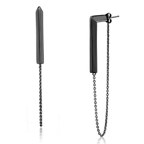 Wedding Earrings TK2535 Light Black  (Gun) Stainless Steel Earrings