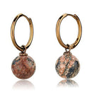 Wedding Earrings TK2572 Coffee light Stainless Steel Earrings with Semi-Precious