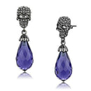 Wedding Earrings TK2574 Light Black Stainless Steel Earrings in Tanzanite