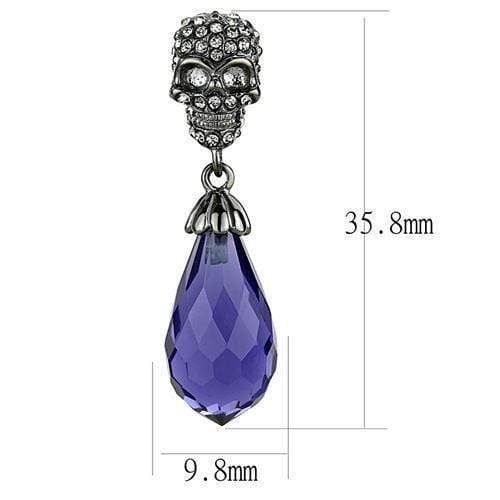 Wedding Earrings TK2574 Light Black Stainless Steel Earrings in Tanzanite