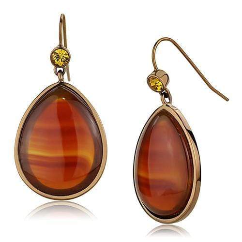 Wedding Earrings TK2575 Coffee light Stainless Steel Earrings