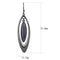 Wedding Earrings TK2577 Light Black Stainless Steel Earrings with Blue Sand