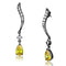 Wedding Earrings TK2631 Light Black Stainless Steel Earrings with CZ