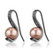 Silver Earrings Wedding Earrings TK2728 Light Black Stainless Steel Earrings in Light Peach Alamode Fashion Jewelry Outlet