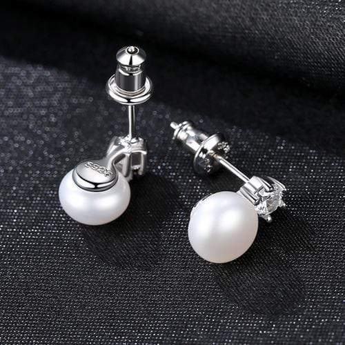 Young Women Exquisite Fine Jewelry Sterling Silver Pearl Earrings