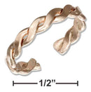 12 KARAT GOLD FILLED FLATTENED ROPE TOE RING-Silver Jewelry Rings-JadeMoghul Inc.