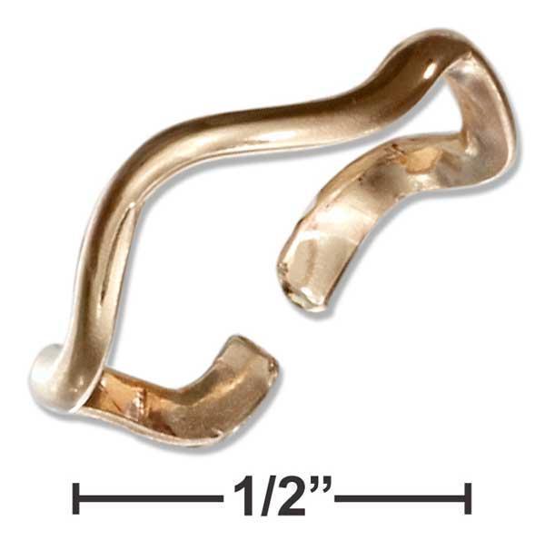 12 KARAT GOLD FILLED WAVY TOE RING-Silver Jewelry Rings-JadeMoghul Inc.