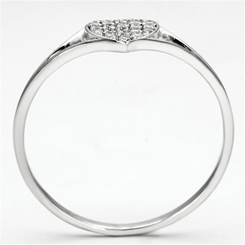 925 Silver Ring TS073 Rhodium 925 Sterling Silver Ring with AAA Grade CZ