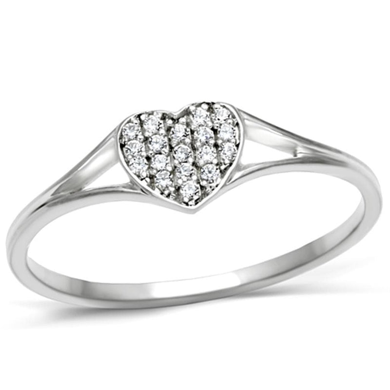 925 Silver Ring TS073 Rhodium 925 Sterling Silver Ring with AAA Grade CZ