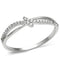 925 Silver Ring TS074 Rhodium 925 Sterling Silver Ring with AAA Grade CZ