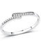 925 Silver Ring TS077 Rhodium 925 Sterling Silver Ring with AAA Grade CZ