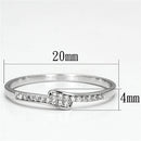 925 Silver Ring TS077 Rhodium 925 Sterling Silver Ring with AAA Grade CZ