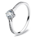 925 Silver Ring TS079 Rhodium 925 Sterling Silver Ring with AAA Grade CZ