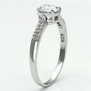 925 Silver Ring TS080 Rhodium 925 Sterling Silver Ring with AAA Grade CZ