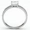 925 Silver Ring TS081 Rhodium 925 Sterling Silver Ring with AAA Grade CZ