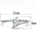 Silver Jewelry Rings 925 Silver Ring TS083 Rhodium 925 Sterling Silver Ring with AAA Grade CZ Alamode Fashion Jewelry Outlet