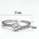 Silver Jewelry Rings 925 Silver Ring TS084 Rhodium 925 Sterling Silver Ring with AAA Grade CZ Alamode Fashion Jewelry Outlet