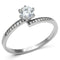 925 Silver Ring TS084 Rhodium 925 Sterling Silver Ring with AAA Grade CZ