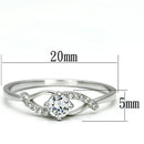 Silver Jewelry Rings 925 Silver Ring TS085 Rhodium 925 Sterling Silver Ring with AAA Grade CZ Alamode Fashion Jewelry Outlet