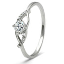 925 Silver Ring TS085 Rhodium 925 Sterling Silver Ring with AAA Grade CZ