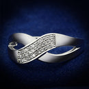 925 Silver Ring TS090 Rhodium 925 Sterling Silver Ring with AAA Grade CZ