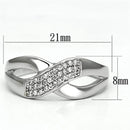 925 Silver Ring TS090 Rhodium 925 Sterling Silver Ring with AAA Grade CZ