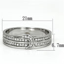 925 Silver Ring TS091 Rhodium 925 Sterling Silver Ring with AAA Grade CZ