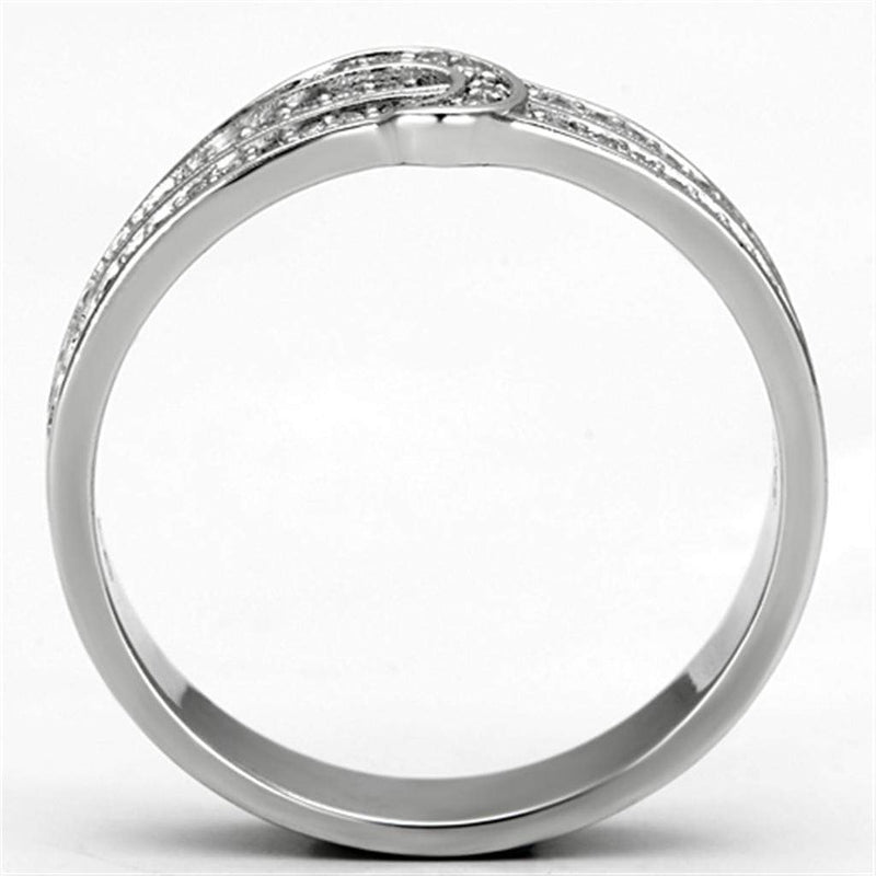 925 Silver Ring TS091 Rhodium 925 Sterling Silver Ring with AAA Grade CZ