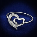 925 Silver Ring TS093 Rhodium 925 Sterling Silver Ring with AAA Grade CZ