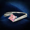 925 Silver Ring TS100 Rhodium 925 Sterling Silver Ring with AAA Grade CZ