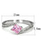 925 Silver Ring TS100 Rhodium 925 Sterling Silver Ring with AAA Grade CZ