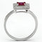 925 Silver Ring TS102 Rhodium 925 Sterling Silver Ring with Synthetic in Ruby