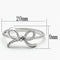 925 Silver Ring TS109 Rhodium 925 Sterling Silver Ring with AAA Grade CZ