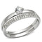 925 Silver Ring TS110 Rhodium 925 Sterling Silver Ring with AAA Grade CZ