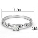 925 Silver Ring TS112 Rhodium 925 Sterling Silver Ring with AAA Grade CZ