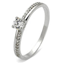 925 Silver Ring TS112 Rhodium 925 Sterling Silver Ring with AAA Grade CZ