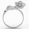 925 Silver Ring TS114 Rhodium 925 Sterling Silver Ring with AAA Grade CZ